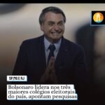 VAI TER ROUBO? Bolsonaro lidera nos três maiores colégios eleitorais do país, apontam pesquisas