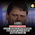 BOLSONARO É PASSADO | Eleito, Tarcísio diz ser importante encontro com Lula e defende “pensar no futuro”