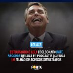 ESTOURANDO O LULA | Bolsonaro bate Recorde de Lula em podcast e acumula 1,6 milhão de acessos simultâneos