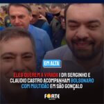 ELES QUEREM A VIRADA | Dr Serginho e Claudio Castro acompanham Bolsonaro com multidão em São Gonçalo