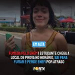 FUMADA PELO ENEM | Estudante chega a local de prova no horário, sai para fumar e perde Enem por atraso
