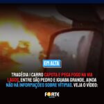 TRAGÉDIA | Carro capota e pega fogo na Via Lagos, entre São Pedro e Iguaba Grande, ainda não há informações sobre vítimas. Veja o vídeo: