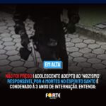 NÃO FOI PRESO | Adolescente adepto ao ‘n@z!sm0’ responsável por 4 mortes no Espírito Santo é condenado à 3 anos de internação. Entenda: