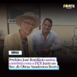 Prefeito José Bonifácio assina convênio com o DER junto ao Sec. de Obras Vanderson Bento, o objetivo é ter um asfalto mais efetivo. Entenda: