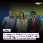 BÚZIOS NO TOPO | Armação dos Búzios é o 5º destino preferido por turistas no Brasil, Prefeito Alexandre Martins comemora feito. Entenda: