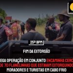 FIM DA EXTORSÃO | Mega operação em conjunto encaminha cerca de 70 flanelinhas que estavam extorquindo moradores e turistas em Cabo Frio, locais chegavam a extorquir R$ 100 cada carro.