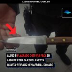 Aluno é flagrado com uma faca do lado de fora da escola nesta Quarta-Feira (12) em Arraial do Cabo