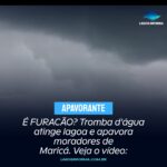 É FURACÃO? Tromba d’água atinge lagoa e apavora moradores de Maricá. Veja o vídeo: