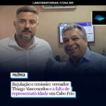 Bajulação e omissão: vereador Thiago Vasconcelos e a falta de representatividade em Cabo Frio