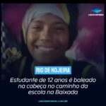 Estudante de 12 anos é baleado na cabeça no caminho da escola na Baixada