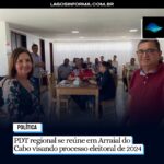 PDT regional se reúne em Arraial do Cabo visando processo eleitoral de 2024