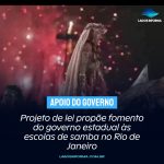 Projeto de lei propõe fomento do governo estadual às escolas de samba no Rio de Janeiro
