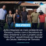 Ação integrada de meio ambiente em Tamoios, contou com a Secretaria do Meio Ambiente e com o projeto social “Vida Ativa” apadrinhada por Wander do Celular, liderança de Tamoios