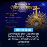 Confecção dos Tapetes de Sal em Búzios: Celebração de Corpus Christi exalta a Eucaristia