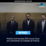 Polícia Civil recebe 500 novos fuzis em cerimônia na Cidade da Polícia