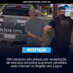 Oito pessoas são presas por receptação de veículos clonados que eram vendidos pela internet na Região dos Lagos