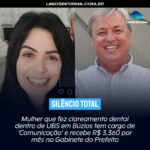 SILÊNCIO TOTAL | Mulher que fez clareamento dental dentro de Unidade Básica de Saúde em Búzios tem cargo de ‘Comunicação’ e recebe R$ 3.360 por mês no Gabinete do Prefeito Alexandre Martins