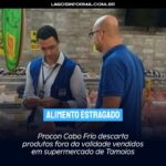 Procon Cabo Frio descarta produtos fora da validade vendidos em supermercado de Tamoios