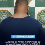 Suspeito de tentar matar irmão de empresário por dívida de R$ 50 é preso, em São Pedro.
