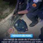 São Pedro: um menor de idade de 17 anos e um rapaz de 23 são apreendidos por tráfico