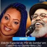 Edição Especial do ‘Pôr do Samba’ em Cabo Frio na Quinta-feira (26) Homenageia Jorge Aragão