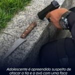 Adolescente é apreendido suspeito de atacar a tia e a avó com uma faca em Cabo Frio