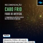 Ministério Público-RJ expede Recomendação para que Cabo Frio não utilize fogos com ruídos no Réveillon