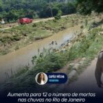 Aumenta para 12 o número de mortos nas chuvas no Rio de Janeiro