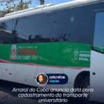 Arraial do Cabo anuncia data para cadastramento do Transporte Universitário