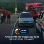 Adolescente fica tetraplégico após pular de ponte em Maricá