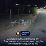 Moradores de Madressilva, em Saquarema, expressam preocupação com despejo irregular de lixo