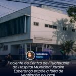 Paciente do Centro de Fisioterapia do Hospital Municipal Jardim Esperança expõe a falta de ventilação no local