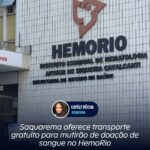 Saquarema oferece transporte gratuito para mutirão de doação de sangue no HemoRio