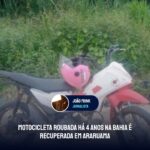Motocicleta roubada há 4 anos na Bahia é recuperada em Araruama