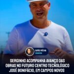 Serginho acompanha avanço das obras no futuro Centro Tecnológico José Bonifácio, em Campos Novos