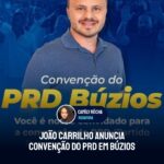 João Carrilho anuncia convenção do PRD em Búzios