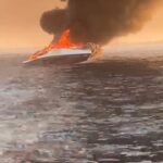 Cinco pessoas estavam a bordo na lancha que explodiu na Praia do Forte em Cabo Frio, todas foram resgatadas