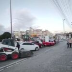 Obra de recapeamento no horário de pico gera congestionamento no trevo da Volkswagen