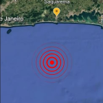 Cinco tremores de baixa magnitude são registrados na costa de Saquarema, na Região dos Lagos