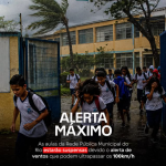 Prefeitura do Rio suspende aulas da rede municipal por previsão de ventos acima de 100 km/h nesta sexta-feira