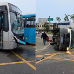 Van de São Pedro da Aldeia com pacientes bate em ônibus e deixa seis feridos em Niterói