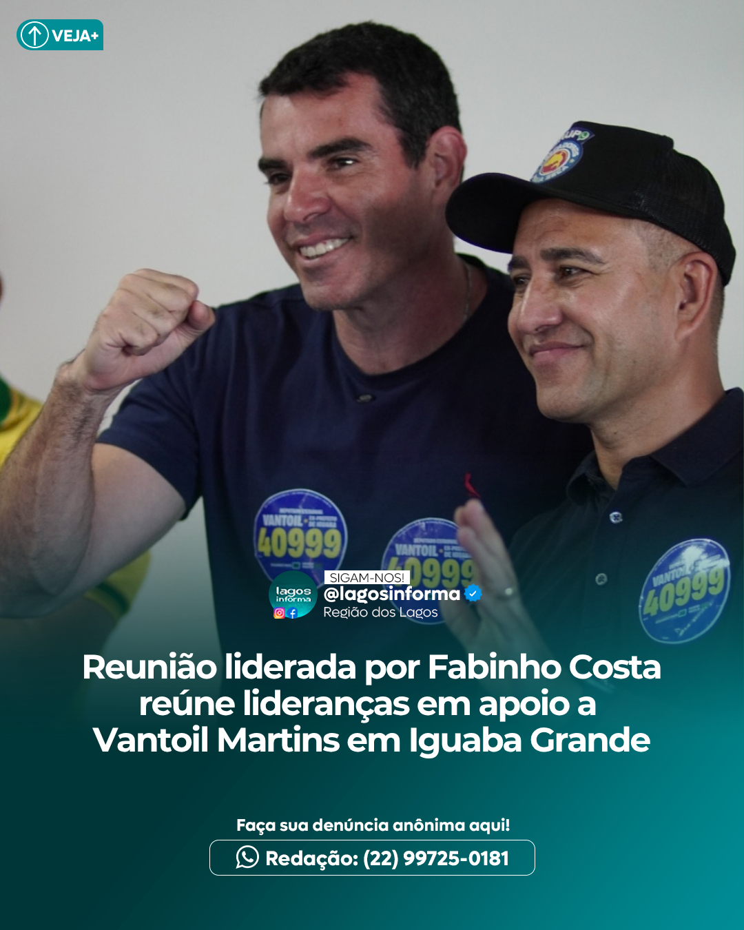 Reunião liderada por Fabinho Costa reúne lideranças em apoio a Vantoil Martins em Iguaba Grande