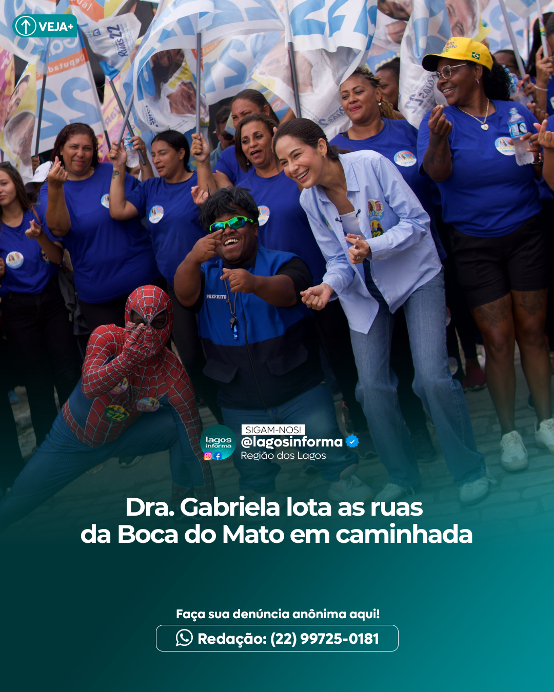 Dra. Gabriela lota as ruas da Boca do Mato em caminhada