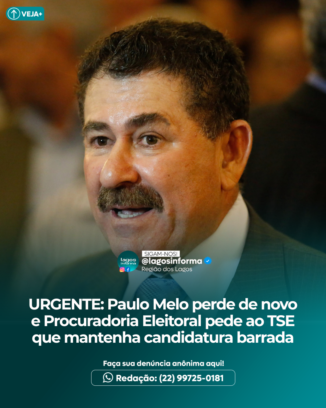 Paulo Melo perde de novo e Procuradoria Eleitoral pede ao TSE que mantenha candidatura barrada