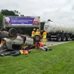 ViaLagos realiza treinamento de resgate em acidente com múltiplas vítimas