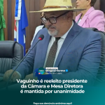 Vaguinho é reeleito presidente da Câmara e Mesa Diretora é mantida por unanimidade