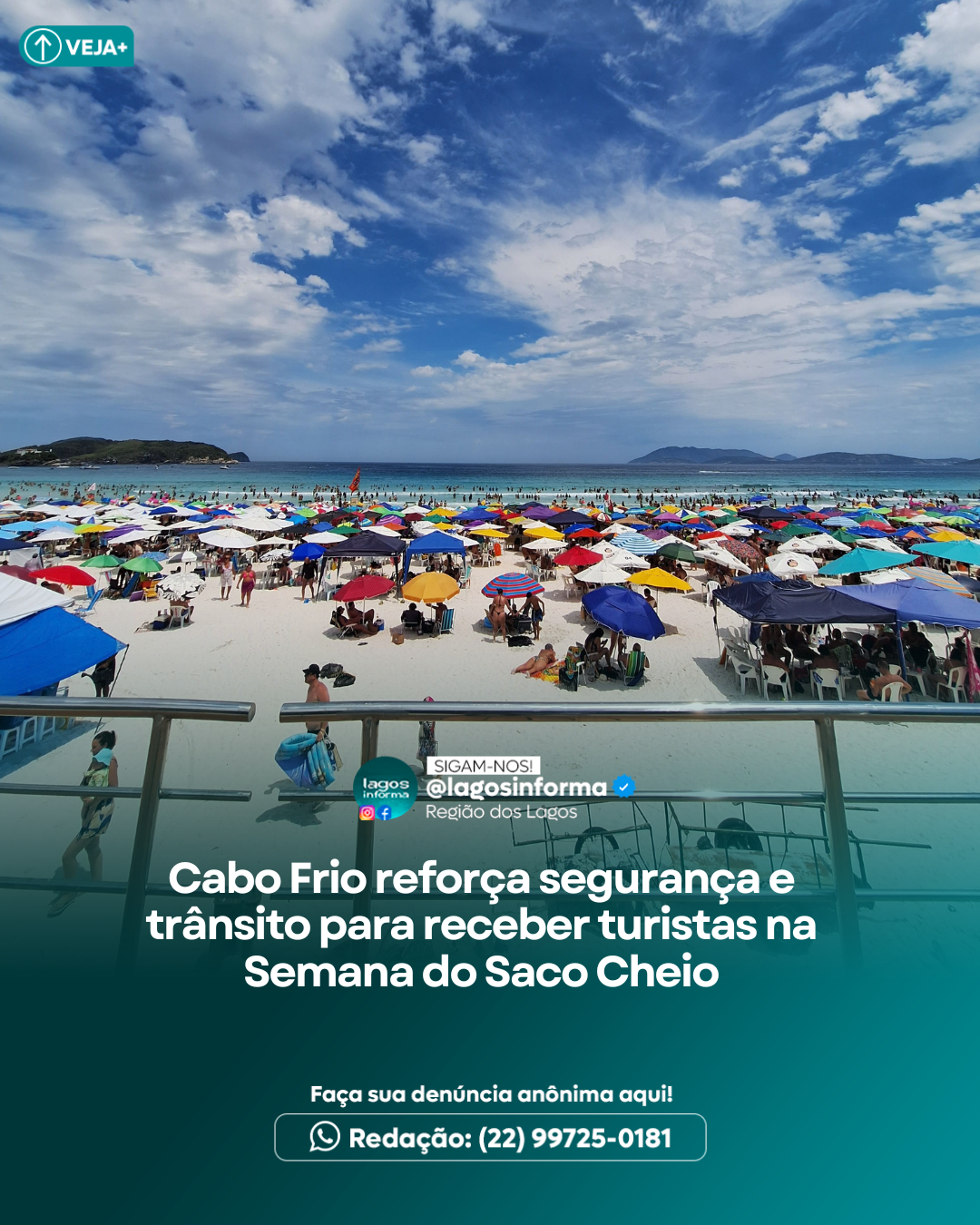 Cabo Frio reforça segurança e trânsito para receber turistas na Semana do Saco Cheio