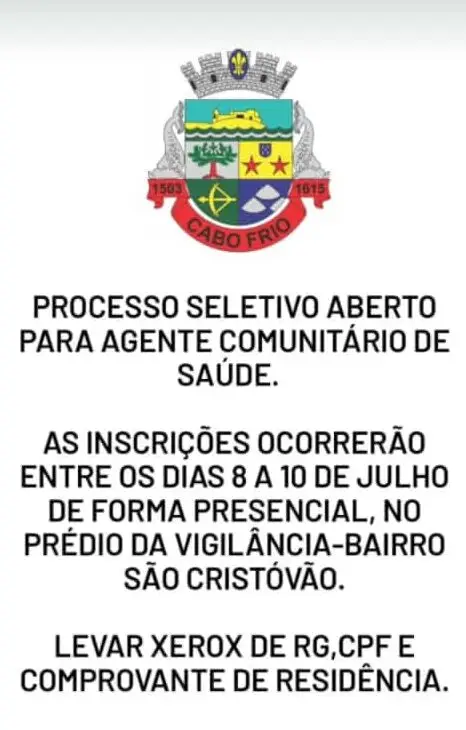 "Levar Xerox de RG, CPF e Comprovante de residência. Revelou um banner compartilhado por administradores da Secretaria de Saúde no whatsapp.